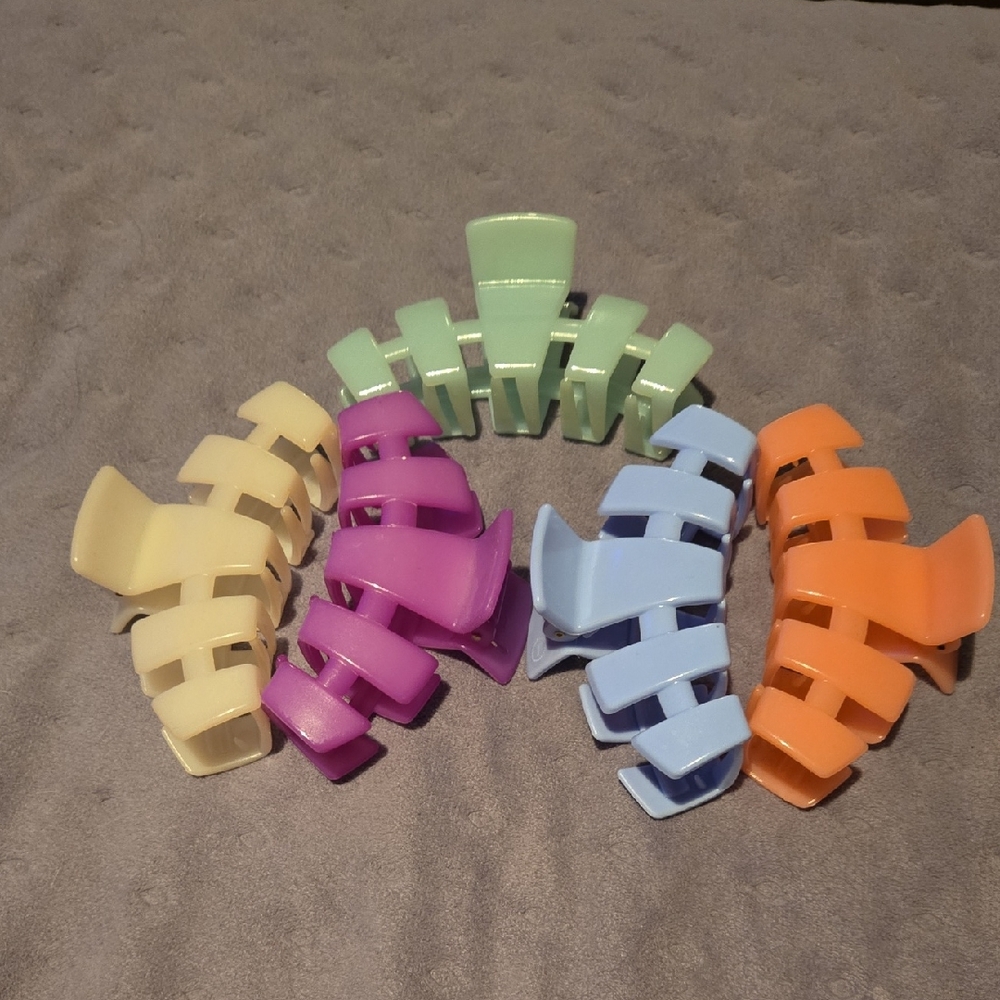 Teleties Colorful Hair Claw Clips Set